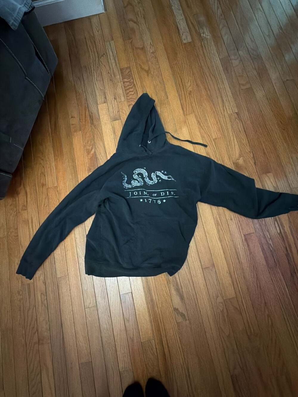 1776 United Join or Die American Revolution Graphic Pullover Hoodie